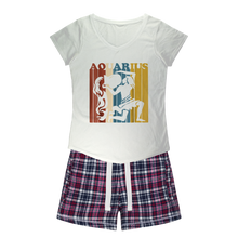 Load image into Gallery viewer, Aquarius Girls Sleepy Tee and Flannel Short