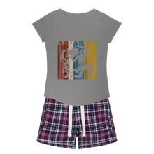 Load image into Gallery viewer, Aquarius Girls Sleepy Tee and Flannel Short