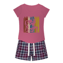 Load image into Gallery viewer, Aquarius Girls Sleepy Tee and Flannel Short