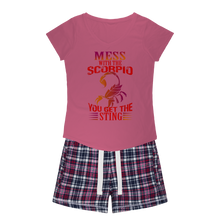 Load image into Gallery viewer, Scorpio Girls Sleepy Tee and Flannel Short