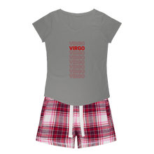 Load image into Gallery viewer, Virgo Girls Sleepy Tee and Flannel Short