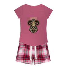 Load image into Gallery viewer, Aries Girls Sleepy Tee and Flannel Short
