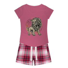 Load image into Gallery viewer, Leo Girls Sleepy Tee and Flannel Short