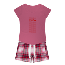 Load image into Gallery viewer, Virgo Girls Sleepy Tee and Flannel Short