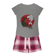 Load image into Gallery viewer, Pisces Girls Sleepy Tee and Flannel Short