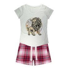 Load image into Gallery viewer, Leo Girls Sleepy Tee and Flannel Short