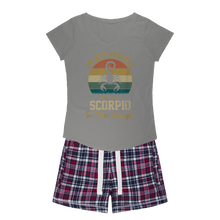 Load image into Gallery viewer, Scorpio Girls Sleepy Tee and Flannel Short