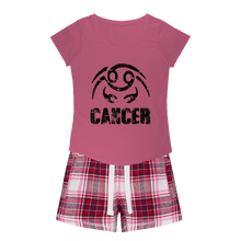 Load image into Gallery viewer, Cancer Girls Sleepy Tee and Flannel Short