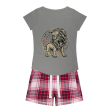 Load image into Gallery viewer, Leo Girls Sleepy Tee and Flannel Short