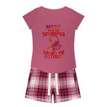 Load image into Gallery viewer, Scorpio Girls Sleepy Tee and Flannel Short