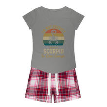 Load image into Gallery viewer, Scorpio Girls Sleepy Tee and Flannel Short