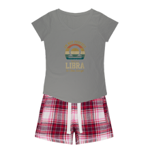 Load image into Gallery viewer, Libra Girls Sleepy Tee and Flannel Short