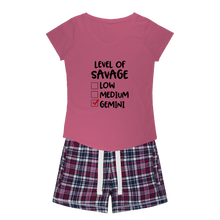 Load image into Gallery viewer, Gemini Girls Sleepy Tee and Flannel Short