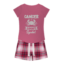 Load image into Gallery viewer, Cancer Girls Sleepy Tee and Flannel Short