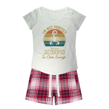 Load image into Gallery viewer, Scorpio Girls Sleepy Tee and Flannel Short