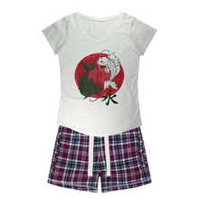 Load image into Gallery viewer, Pisces Girls Sleepy Tee and Flannel Short