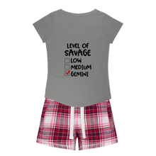 Load image into Gallery viewer, Gemini Girls Sleepy Tee and Flannel Short