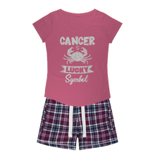 Load image into Gallery viewer, Cancer Girls Sleepy Tee and Flannel Short