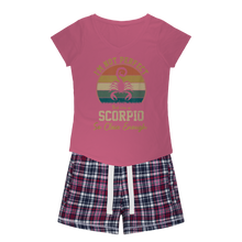 Load image into Gallery viewer, Scorpio Girls Sleepy Tee and Flannel Short