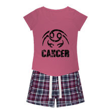 Load image into Gallery viewer, Cancer Girls Sleepy Tee and Flannel Short