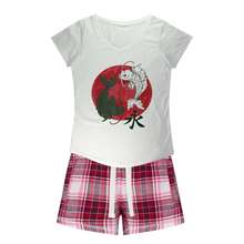 Load image into Gallery viewer, Pisces Girls Sleepy Tee and Flannel Short