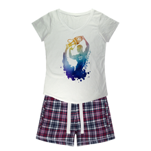 Load image into Gallery viewer, Aquarius Girls Sleepy Tee and Flannel Short