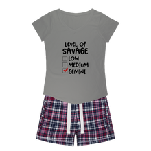 Load image into Gallery viewer, Gemini Girls Sleepy Tee and Flannel Short
