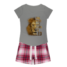 Load image into Gallery viewer, Leo Girls Sleepy Tee and Flannel Short