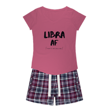 Load image into Gallery viewer, Libra Girls Sleepy Tee and Flannel Short