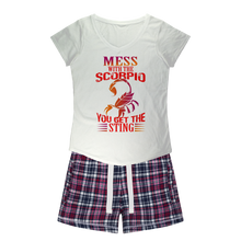 Load image into Gallery viewer, Scorpio Girls Sleepy Tee and Flannel Short