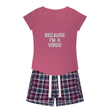Load image into Gallery viewer, Virgo Girls Sleepy Tee and Flannel Short