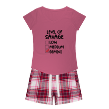 Load image into Gallery viewer, Gemini Girls Sleepy Tee and Flannel Short