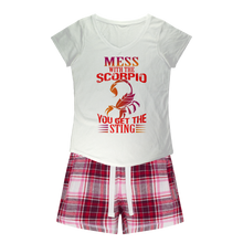 Load image into Gallery viewer, Scorpio Girls Sleepy Tee and Flannel Short