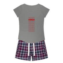 Load image into Gallery viewer, Virgo Girls Sleepy Tee and Flannel Short