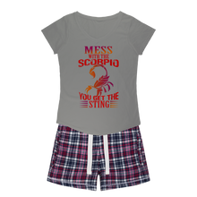 Load image into Gallery viewer, Scorpio Girls Sleepy Tee and Flannel Short