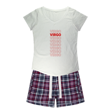 Load image into Gallery viewer, Virgo Girls Sleepy Tee and Flannel Short