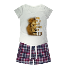 Load image into Gallery viewer, Leo Girls Sleepy Tee and Flannel Short
