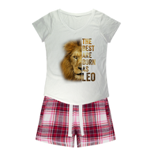 Load image into Gallery viewer, Leo Girls Sleepy Tee and Flannel Short
