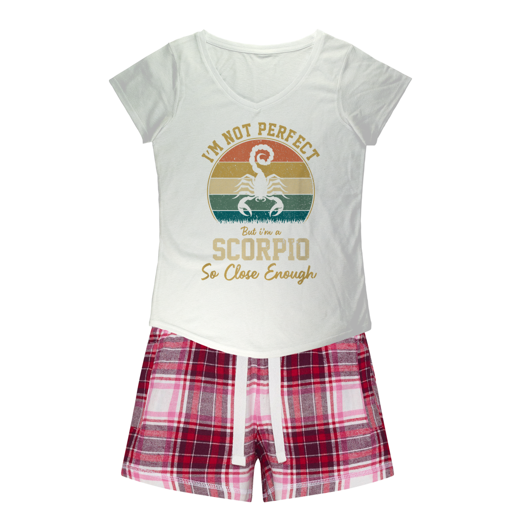 Scorpio Girls Sleepy Tee and Flannel Short