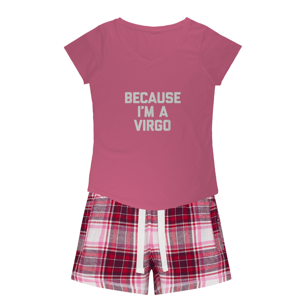 Virgo Girls Sleepy Tee and Flannel Short