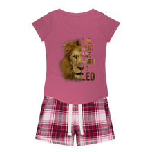 Load image into Gallery viewer, Leo Girls Sleepy Tee and Flannel Short
