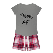 Load image into Gallery viewer, Taurus Girls Sleepy Tee and Flannel Short
