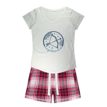 Load image into Gallery viewer, Sagittarius Girls Sleepy Tee and Flannel Short
