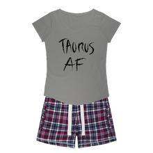 Load image into Gallery viewer, Taurus Girls Sleepy Tee and Flannel Short
