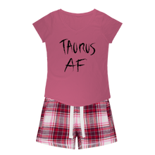 Load image into Gallery viewer, Taurus Girls Sleepy Tee and Flannel Short
