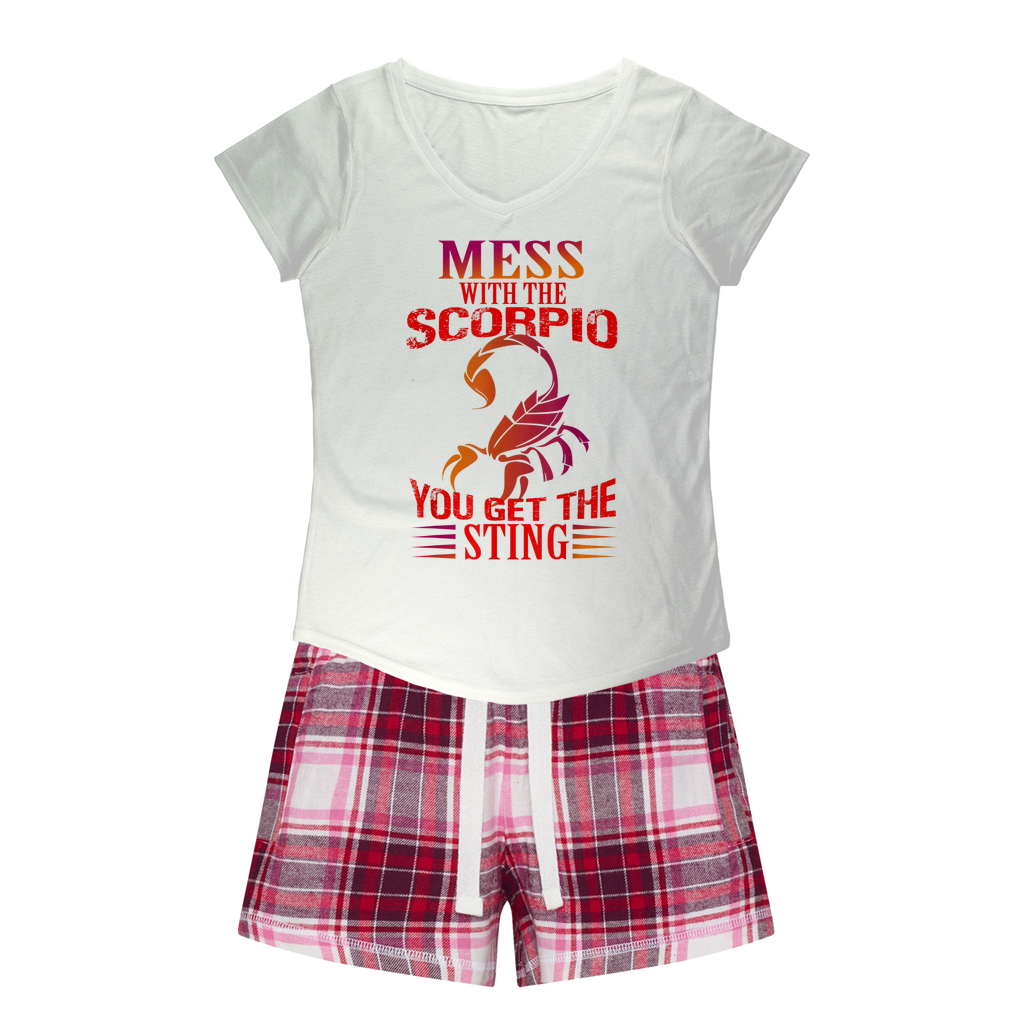 Scorpio Girls Sleepy Tee and Flannel Short